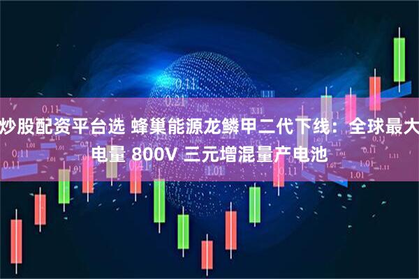 炒股配资平台选 蜂巢能源龙鳞甲二代下线：全球最大电量 800V 三元增混量产电池